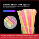 Portable Scoop Straws - Safe BPA Free Plastic Material Random Color Straws