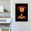 Full Cross Stitch Burning Cup Kit Cotton 3 Strands Stamped Artwork Home Decor