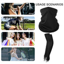 Outdoor Sports Running Cycling Sunshade Arm Face Cover Ice Silk Arm Sleeves Hood