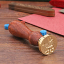Retro Wood Handle Wax Seal Stamps Envelope Wedding Post Sealing Wax (F146) Newly