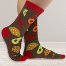 Letter Printing Cotton Calf Length Socks Women Men Warm Crew Socks (Orange)