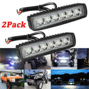 Headlights 6 inch LED Car Light Flood Spot Lights Work Light Bar Driving Lamp