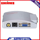Composite Video Converter AV S-Video RCA, PC Laptop VGA TV Adapter Switch Box