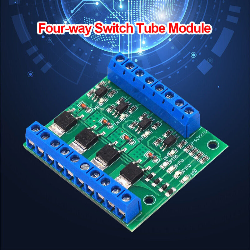 4-Channel MOSFET PLC Amplifier Board Driver Module 10A Optocoupler Isolatio