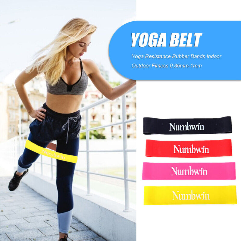 Latex Resistance Band Set Yoga Fitness Equipment Black Red Pink Yellow 500mm