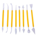 8pcs/set Embossing Double Heads Plastic Pottery Clay Sculpture Tools Carve Newly