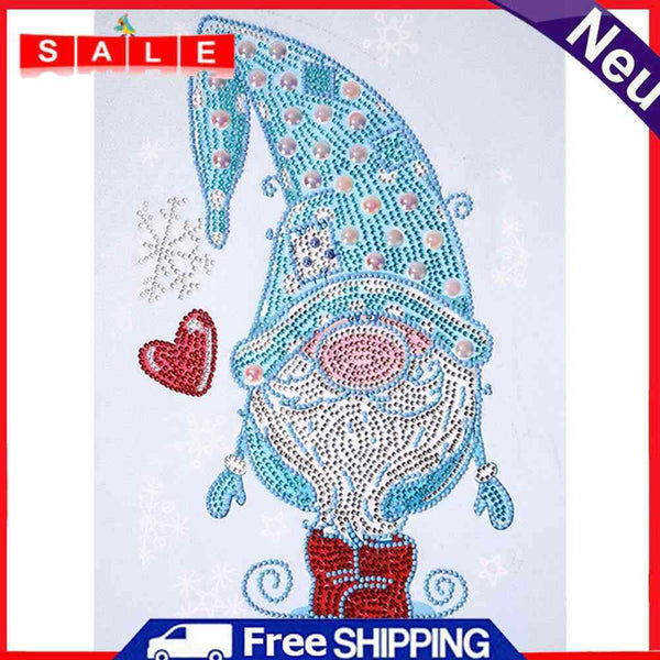 Special Shaped Ornaments DIY Love Heart Gnome Kit Part Drill 5D Diamond Painting