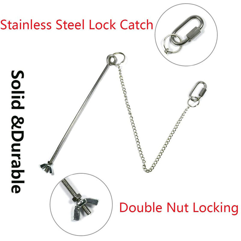 Pet Stainless Steel Feeder Fruit Fork Vegetable Holder Hanging Feeding (S)