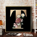 5D Diamond Painting Kit DIY flowers letters Round Drill Mosaic Picture Art