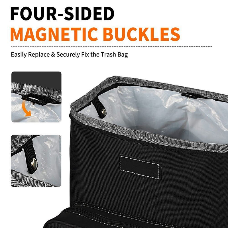 Easy-to-Install 2.5 Gallon Tissue Box Handy Car Tissue Holder Car Trash Can