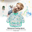 Cute Baby Feeding Bibs Kids Waterproof Long Sleeve Feeding Apron Fit 0-6 Ye