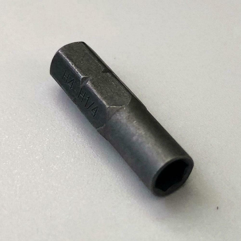 1/4" (6.35mm) hex shank to 4 mm driver socket bit adapter precision.c C1W9