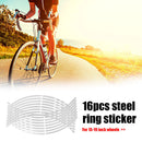 16pcs 18 inch Reflective Car Motorcycle Wheel Rim Stripe Stickers (White) Newly