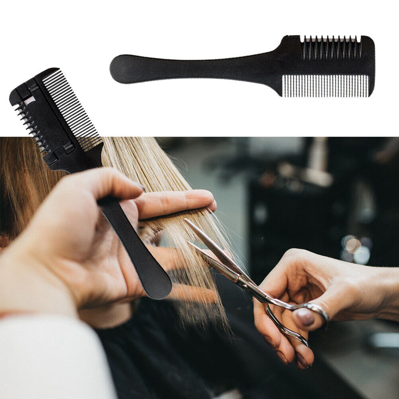 Hair Comb Cutter Trimmer with Stainless Steel Blade Hairdressing Haircut Razor