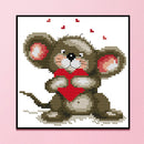 Partial Embroidery 14CT DIY Big Ears Animal 2 Strands Kit Stamped Cross Stitch