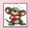 Partial Embroidery 14CT DIY Big Ears Animal 2 Strands Kit Stamped Cross Stitch