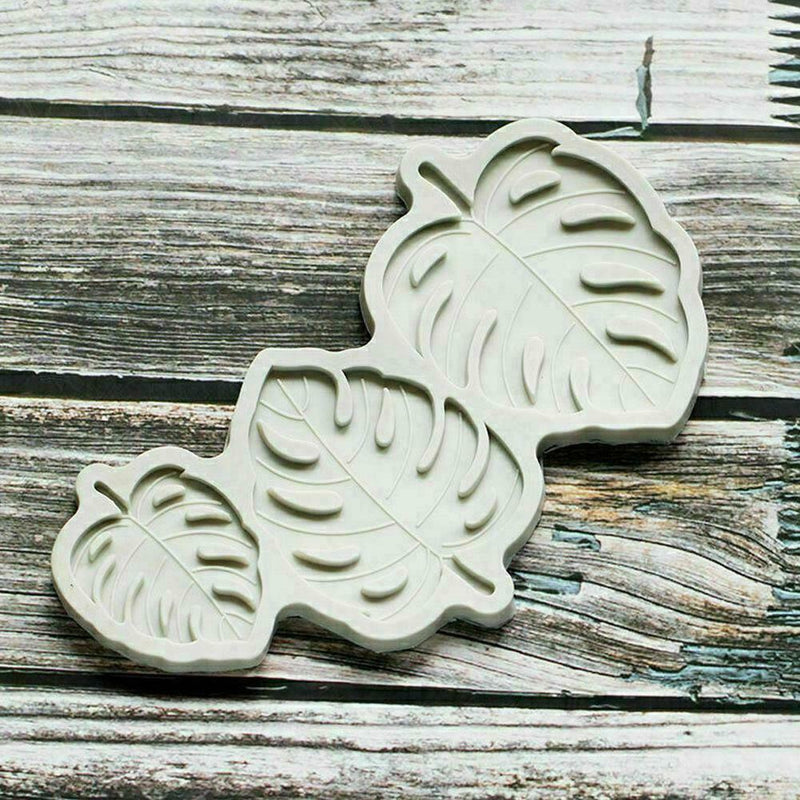 Tropical Leaf Palm Silicone Fondant Sugarcraft Mould Cake Mold AU Baking T1B8
