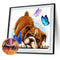 5D DIY Diamond Painting Pug Butterfly Full Round Drill Mosaic Rhinestone Picture