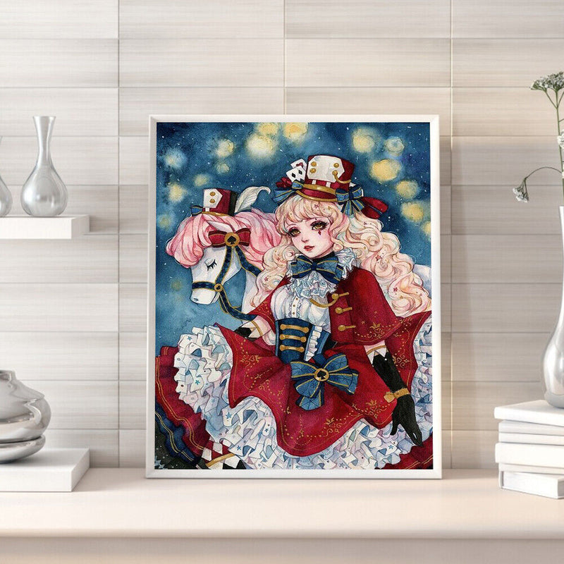 Magic Girl Oil Paint By Numbers Kits DIY Handpainted on Canvas Wall Arts