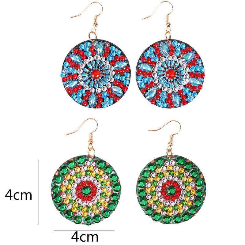 DIY Diamond Painting Mandala Patterns Stud Earrings for Women (RZ004) Newly