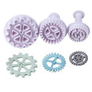 3Pcs/Set Sugarcraft Plunger Gear Shape Cake Tools Fondant Cutter Baking Mold