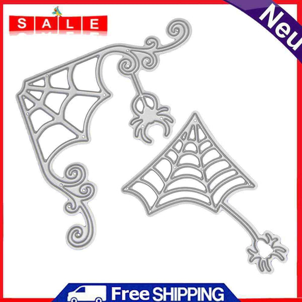 UHKL Punching Tool, 2 Piece Halloween Spider Net, Scrapbooking, Album, Embossing,