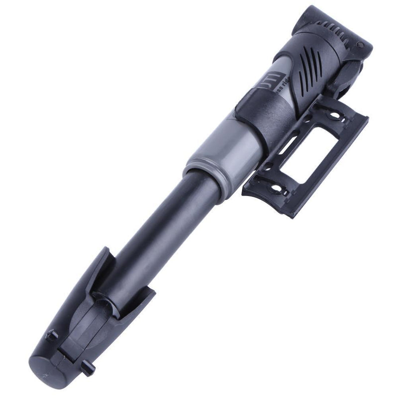 Portable Folding Bicycle Air Pump Inflator for Presta Schrader Valve Grey