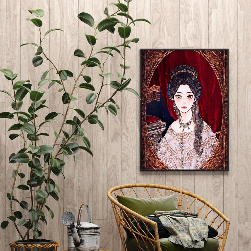 Beauty Girl Oil Paint by Numbers Hand Painted Frameless Picture Home Ornament