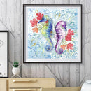 5D DIY Seahorse Full Round Drill Diamond Painting Kit Mosaic Craft (E797) Newly