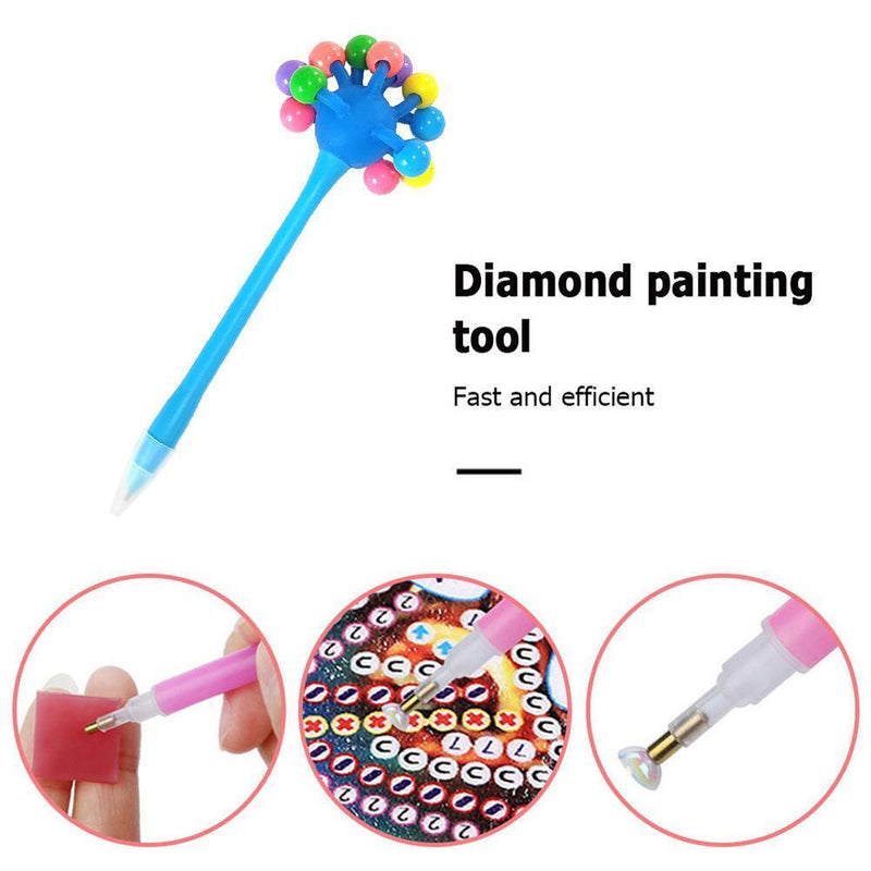 Diamond Painting Pen Round/Square Tip Point Drills Pens (Blue Hard Ball)