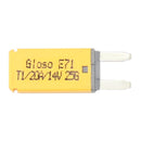 DC 14V Auto Reset Mini Circuit Breaker Blade Fuse for Car Boat(20A Yellow) Newly