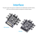 1 to 8 Computer Case Fan Hub 4PIN D-type Cooling Speed Controller for 8-way Fans