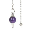 Amethyst Ball Dowsing Pendulum Healing Divination & Gift Meditation Crystal I2E4