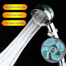 Pressurized Bath Shower Head Handheld Massage Rotary Water Sprayer (Blue) Newly