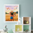 Rice Field Girl Oil Paint By Numbers DIY Home Decoration Gift Wall Pictures Kit