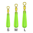 30pcs Copper Head Drift Fish Floats Rotation Buoy Seat Fishing Bobber (L)