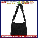 Fashion Women Pleated Shoulder Tote Bag Casual Pure Color Large Capacity Handbag