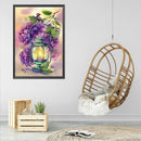 Full Cross Stitch 11CT Flower Oil Lamp Stamped DIY Handmade Cotton Thread Crafts