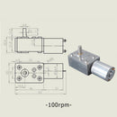 DC 12V Gear Speed Reduction Motor High Torque Turbine Geared Motor (100rpm)
