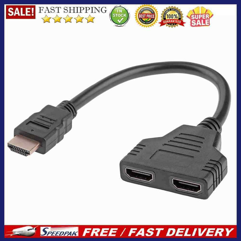 HDMI-compatible Splitter 1080P Video HDMI-compatible Switcher 1X2 Split 1 in 2 O