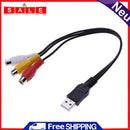 0,3 m USB Männer zu 3RCA männlichen AV Audio Konverter Adapter Kabel für HDTV