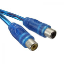 Splitter Stereo Connector 1 RCA Male To 2 Female Audio Cable Y Adapter