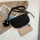 With pendants Small bag Shoulder Bags Messenger bag Canvas bag Crossbody Bag