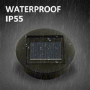 white LED Solar Powered Replacement Round LED Light Box Garden Outdoor Lighting