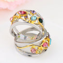 For woman Party Ring Zircon Rings Hollow Out Design Round Square Pear Fashion