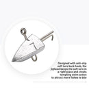 8pcs Triangle Head Hooks Jig Bait Barbed Hook Soft Lure Fishing Tackle (7g)