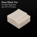 Bone Guitar Nuts Saddles Blank for Electric Classical Guitar Bass (3pcs) Newly