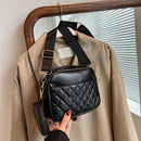 #A Simple 2 in 1 Messenger Bags Small Zipper Crossbody Handbags for Travel Shopp