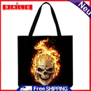 xuebixu Halloween Skeleton Print Shoulder Bag / Shopping Bag