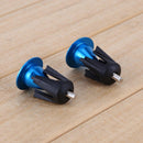 One Pair Bike Bicycle Aluminum Handlebar Grips Handle Bar Cap blue